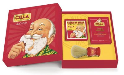 Cella Milano tradicionális borotválkozó szett, piros