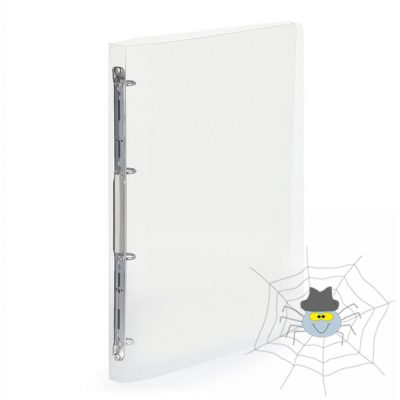 PP Gyűrűskönyv A4, 4 gyűrűs 2cm gerinc áttetsző - transzparens