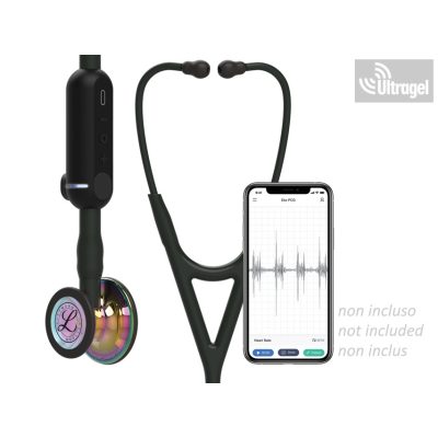 Littmann® CORE Digitális fonendoszkóp – 8572 FEKETE - SZIVÁRVÁNYOS FEJ