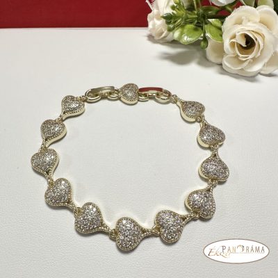 14K Gold Filled kristályos karkötő - Inez