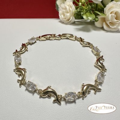 14K Gold Filled kristályos karkötő - Stella