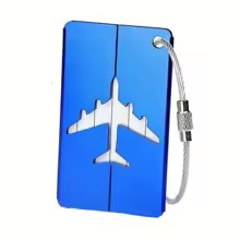 Kék alumínium poggyászcímke bőröndcímke