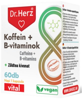 Dr. Herz "Koffein + B-vitaminok + Zöldtea kivonat" kapszula 60 db
