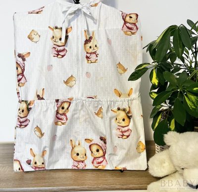 Sweet Bunny ovis zsák – Vintage nyuszik barátságos ölelésében 45 x 60