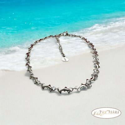 Nemesacél bokalánc- Dolphins