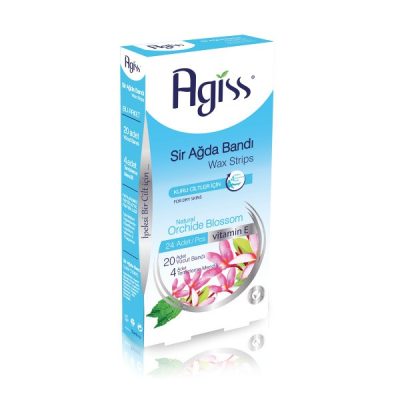 Agiss gyantacsíkok testre minden bőrtípusra természetes Plumeria Blossom kivonattal (kék), 24 db