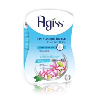 Agiss gyantacsíkok arcra természetes Plumeria Blossom kivonattal (kék), 24 db