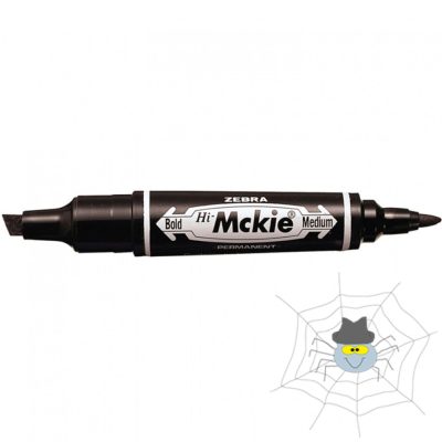Zebra HI MCKIE 2 hegyű permanent marker - fekete