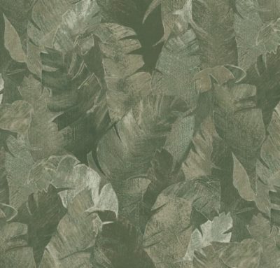 Yazmin - Zöld levél mintás tapéta 