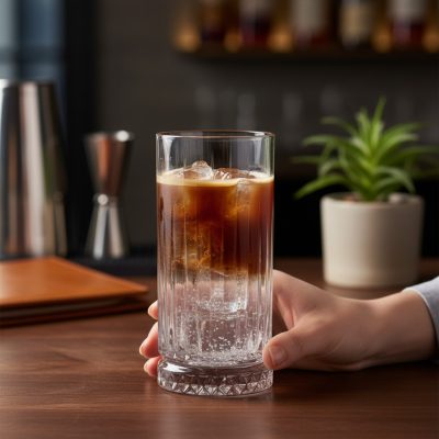 Elysia Espresso Tonic Pohár - 6 db-os csomag - Metszett, 280 ml, Üveg
