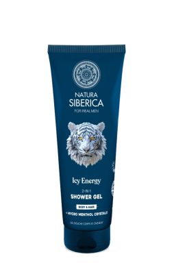 Natura Siberica Ice Energy 2 az 1-ben sampon és tusfürdő gél férfiaknak , 200 ml
