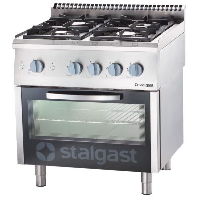Gáztűzhely, 4 égős, gázsütővel, 22,5+5 kW, G20