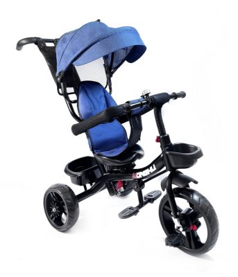 MK H-Trike Hurricane tricikli 360 fokban forgatható üléssel kék-fekete színben