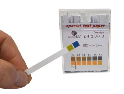 pH indikátor papír 2-7 pH, 100 darab | lakmusz papír