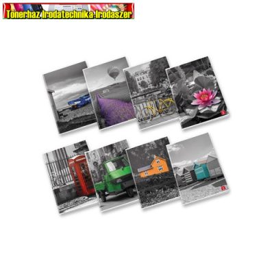 Füzet Pigna A Touch of color A/4 tűzött 42 lapos vonalas (81-32, 81-42) margós