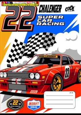Füzet, tűzött, A5, kockás, 32 lap, COOL BY VICTORIA Race cars, 27-32