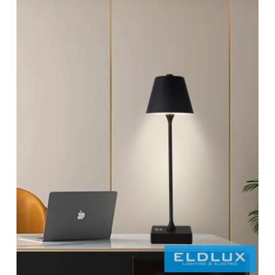 UNIVERSO Tölthető asztali lámpa 5V-2000mAh 1w 100lm CCT 108x375mm Fekete