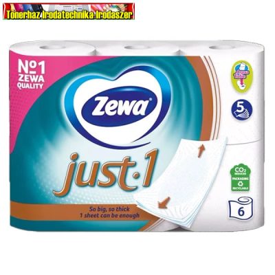 Eü. papír Zewa Just1 toalettpapír 5 rétegű 6 tekercses (illatmentes)