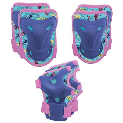 Térd-, könyök- és csuklóvédő Stitch mintával - lányos