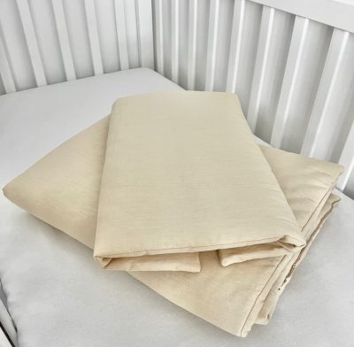  Bella bézs – 2 részes babaágynemű szett természetes árnyalatban | 70×90 cm paplan + 40×50 cm párna