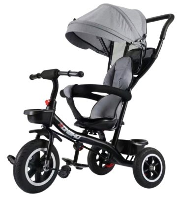 MK H-Trike Hawk tricikli 360 fokban forgatható üléssel lábtartóval szürke színben