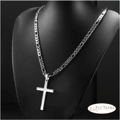 Nemesacél Nyaklánc kereszt medállal - Cross