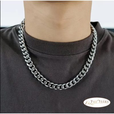 Nemesacél Nyaklánc - Classic white 55/7