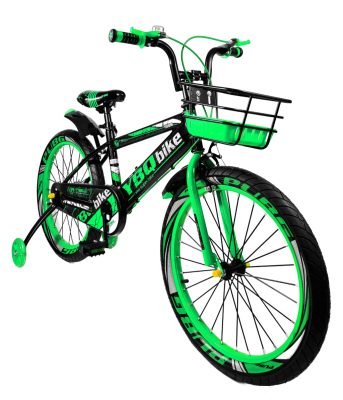 MK YB collection Yterra kerékpár fekete-zöld színben 20" + ajándék