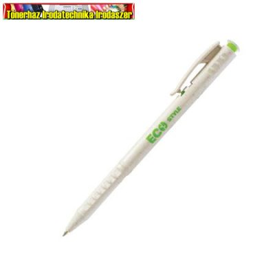 FLEXOFFICE FO-09 Eco Style, Golyóstoll, 0,25 mm, nyomógombos, kék (környezetbarát)