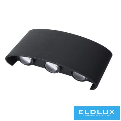 UNIVERSO Kültéri Fali lámpa LED 16w 1300lm CCT.kap IP65 Fekete 169×80×40mm