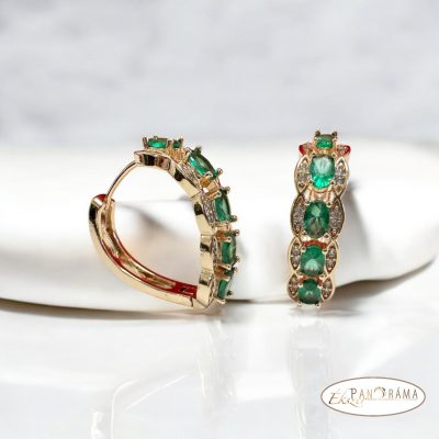  18K Gold Filled fülbevaló - Peacock