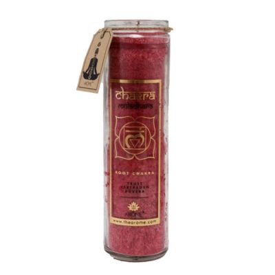 Chakra illatgyertya bizalom 6x20cm piros