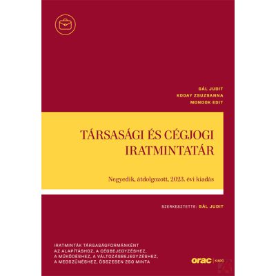 TÁRSASÁGI ÉS CÉGJOGI IRATMINTATÁR (2023)