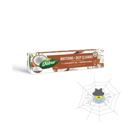 Dabur herbal fogkrém fluoridmentes kókuszolajjal és szódabikarbónával - 100 ml