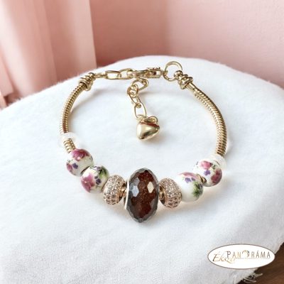 Pandorka karkötő, arany színű alapon - Kerámia