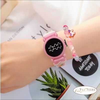 Karóra, gyerekóra, digitális - rózsaszín