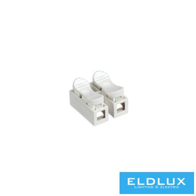 ELDLUX 2 pólusú kábel csatlakozó (rugós 2.5mm²) 15db/csomag