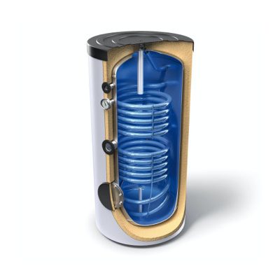 200 literes TESY 2 hőcserélős álló, indirekt tároló fűtés és napkollektor bojler. Használati melegvíz tároló, zománcozott tartály HMV