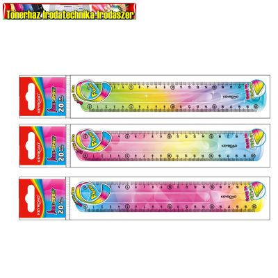 Vonalzó 20 cm, flexibilis Keyroad Flex Draw színátmenetes