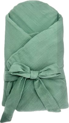 Kókuszpólya – Smaragd muszlin, 75×75 cm | 100% pamut, kivehető kókuszbetéttel