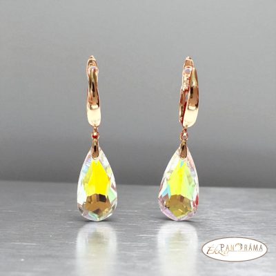 18K Gold Filled ,Eredeti kristályos fülbevaló - CANDY AB