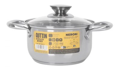 Quttin Neron lábas üveg fedővel 2 literes 16cm-es átmérőjű indukciós - Spanyol edény