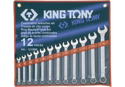 KING TONY Csillag-villáskulcs készlet 8-22 mm 12 r.