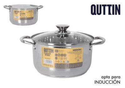 Quttin Neron lábas üveg fedővel 8 literes 26 cm-es átmérőjű indukciós - Spanyol edény