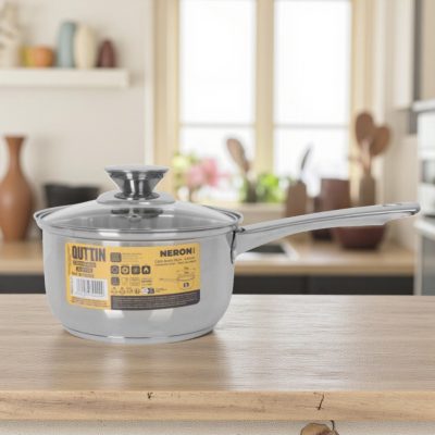 Quttin Neron nyeles lábas-gyorsforraló üveg fedővel 2 literes 16 cm-es átmérőjű indukciós - Spanyol edény
