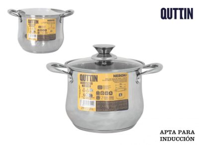 Quttin Neron fazék üveg fedővel 4 literes 20 cm-es átmérőjű indukciós - Spanyol edény