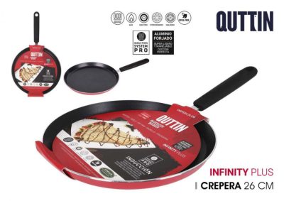 Quttin Infinity Plus 26 cm-es tapadásmentes palacsintasütő serpenyő – indukciós, vendégházaknak és apartmanoknak