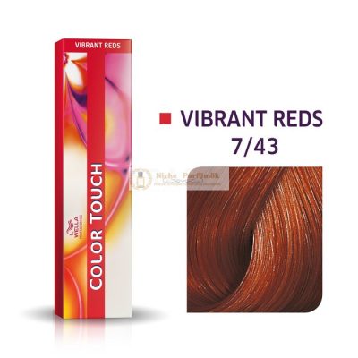 Wella Professionals Color Touch Vibrant Reds professzionális demi-permanent hajszín többdimenziós hatással 7/43 60 ml