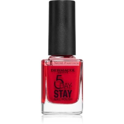 Dermacol 5 Napos Tartó Körömlakk - 21 Monroe Red, 11 ml
