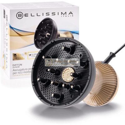 Bellissima Diffon Supreme Kerámia Technológia és Arganolaj Forró Levegős Diffúzor Göndör Hajhoz, 12 Ujj, 2 Sebesség, 3 Hőmérséklet, Ionizátor